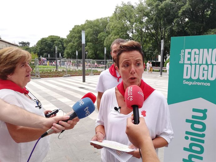 Bel Pozueta, cabeza de lista de EH Bildu al Congreso de los Diputados por Navarra.