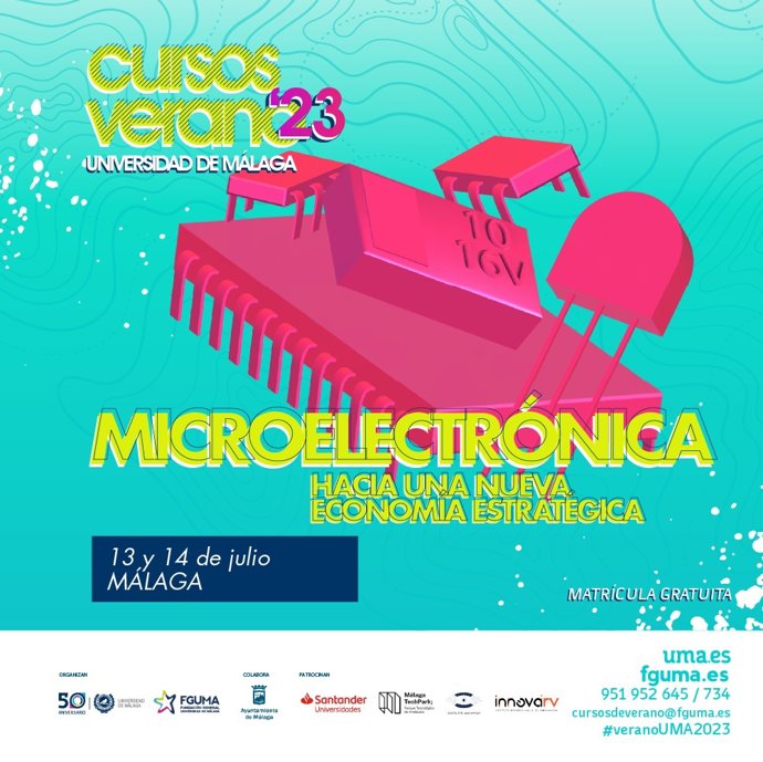 Cartel del curso de verano de microelectrónica.
