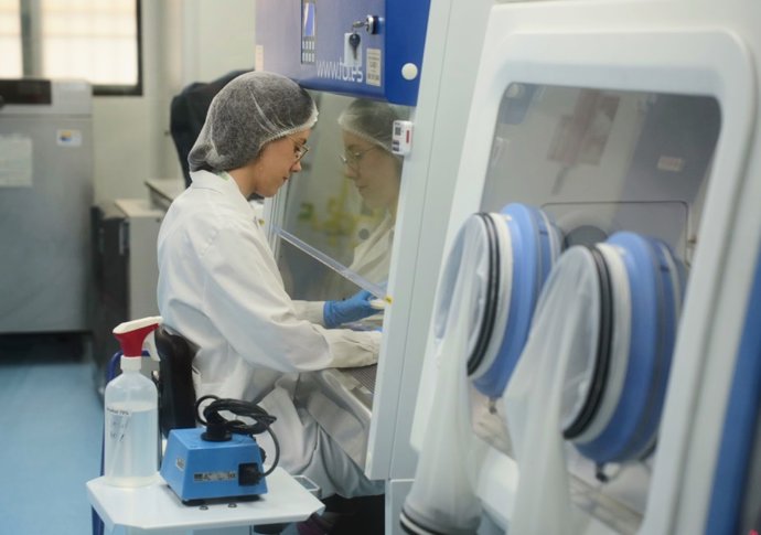 Una investigadora trabajando en el Laboratorio de Bioseguridad de la Universidad de Córdoba.