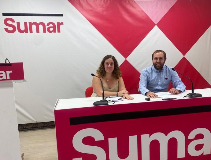 Los candidatos al Congreso por Sumar La Rioja, Elena Ollero y Diego Mendiola.