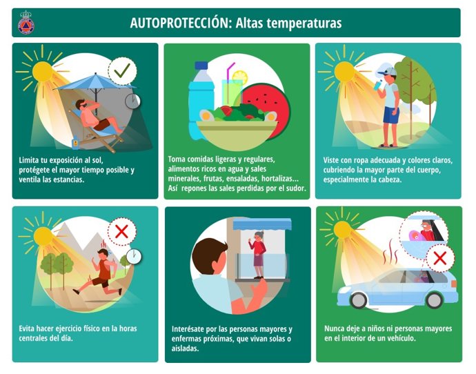 Recomendaciones ante las altas temperaturas.