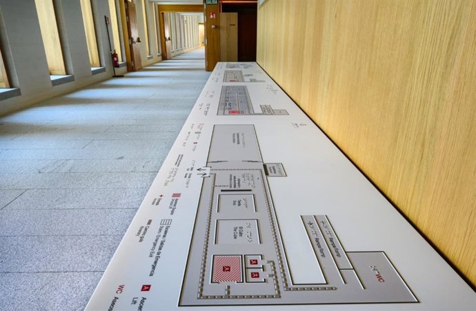Plano táctil de la Galería de las Colecciones Reales.