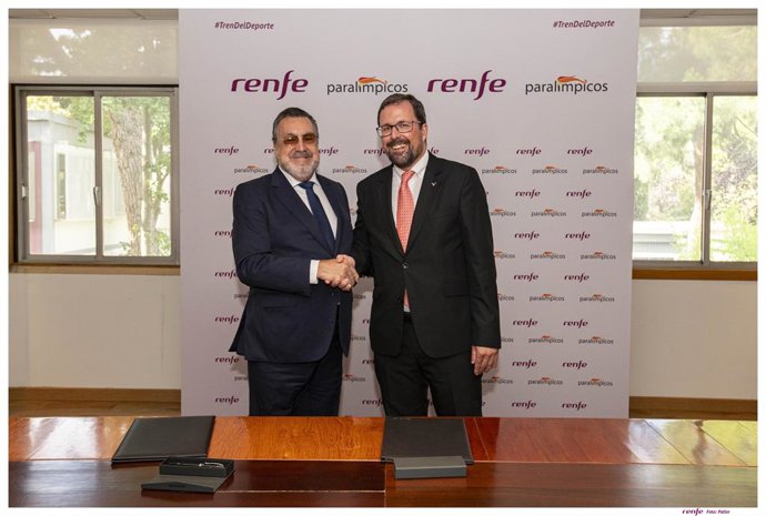 Los presidentes del Comité Paralímpico Español (CPE), Miguel Carballeda, y de Renfe, Raül Blanco, han renovado este miércoles el acuerdo de colaboración vigente desde 2008.