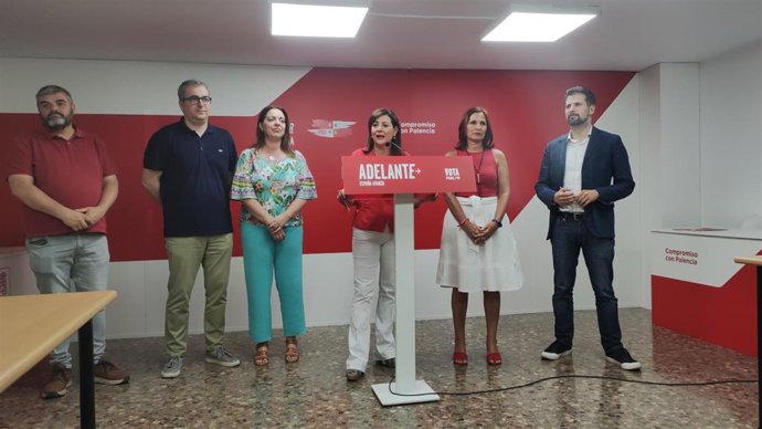 El secretario Regional del PSOE en Castilla y León, Luis Tudanca, este miércoles en Palencia
