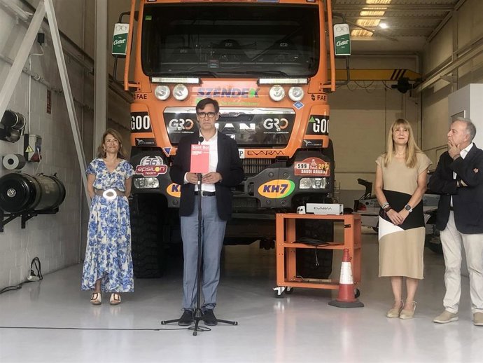 El líder del PSC, Salvador Illa, en declaraciones desde Sant Boi (Barcelona).