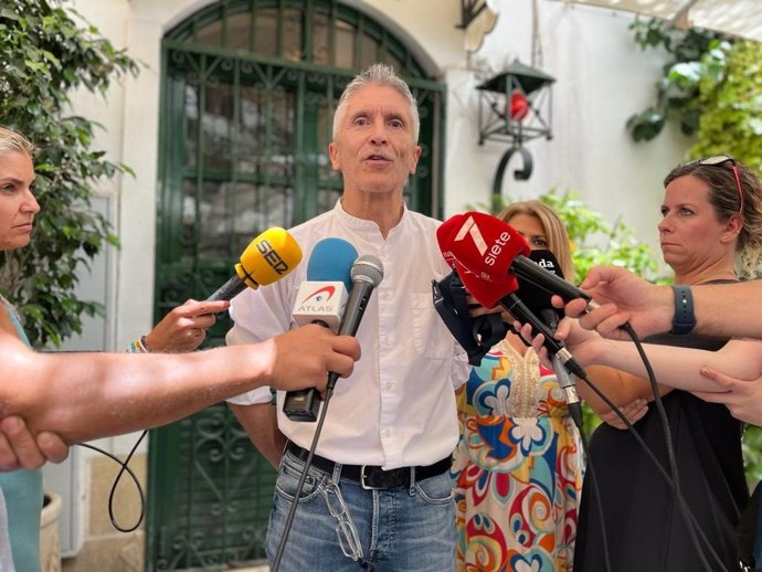 El cabeza de lista del PSOE al Congreso por Cádiz y ministro de Interior, Fernando Grande-Marlaska, ese miércoles