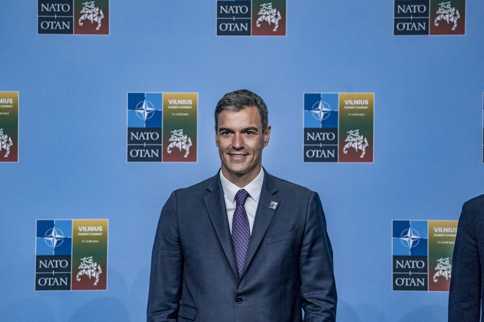 Pedro Sánchez, en la cumbre de la OTAN en Vilna (Lituania)