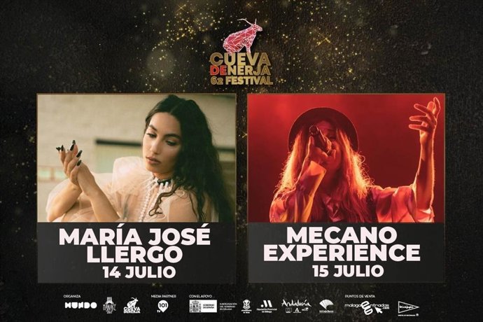 Carteles de las actuaciones previstas para el próximo fin de semana en el Festival de Música de la Cueva de Nerja.