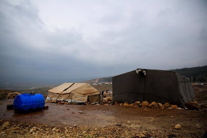 Archivo - Imagen de archivo de un campo de desplazados de Siria.