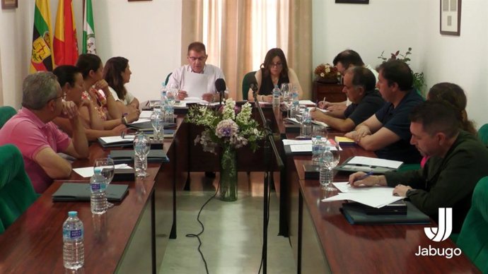 Pleno del Ayuntamiento de Jabugo (Huelva).