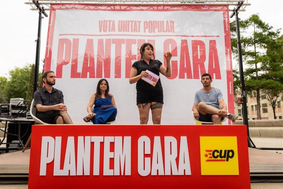 Acto de la CUP en Sabadell (Barcelona)