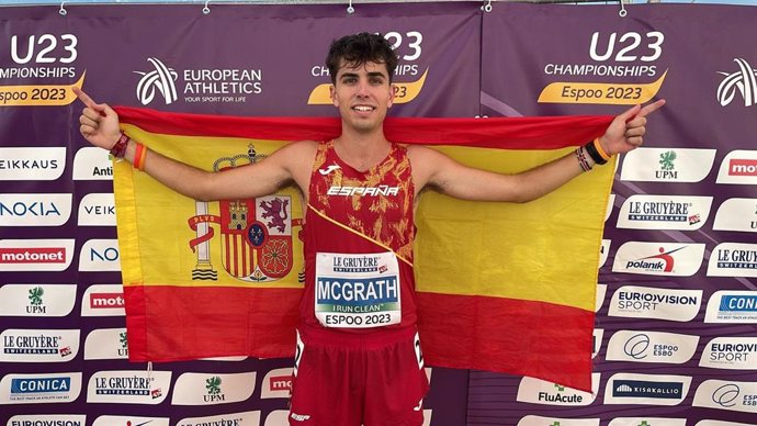 El español Paul McGrath, campeón de Europa sub-23 en los 20 km marcha.