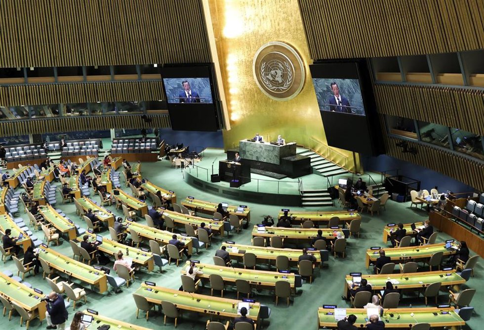 Archivo - Imagen de archivo del representante permanente de la República Popular Democrática de Corea (RPDC) ante la ONU interviene en la Asamblea General de la ONU