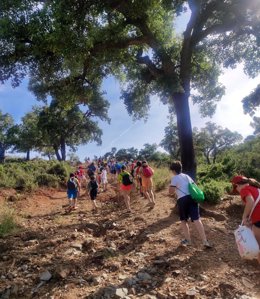 Escolares de senderismo