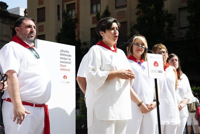 La candidata de Geroa Bai María Solana.