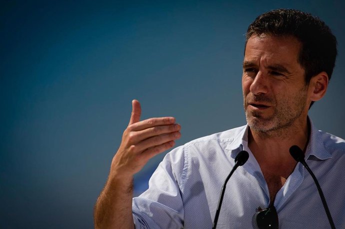 El portavoz de Campaña y vicesecretario de Cultura y Sociedad Abierta del PP, Borja Sémper, durante la presentación de acciones de campaña del PP para las próximas elecciones generales del 23 de julio, a 22 de junio de 2023, en Madrid (España).