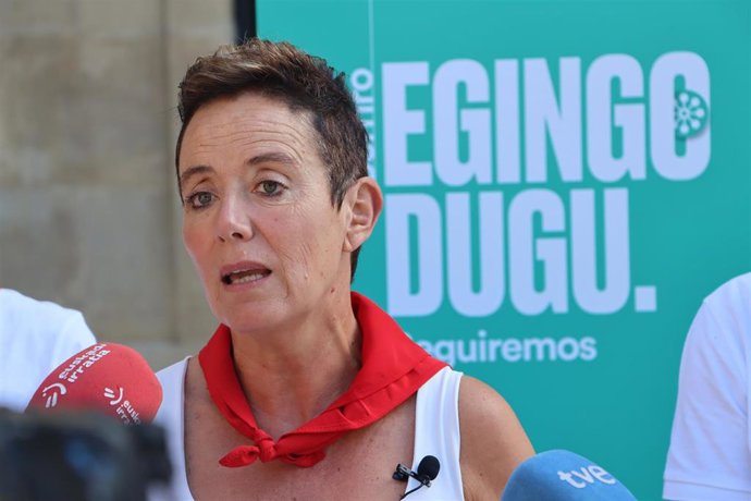 La cabeza de lista de EH Bildu al Congreso por Navarra, Bel Pozueta.