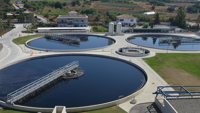 Vista de una Estación Depuradora de Aguas Residuales.