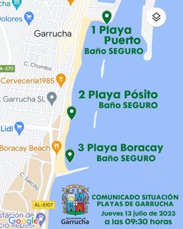 Garrucha vuelve a recomendar el baño en sus playas.
