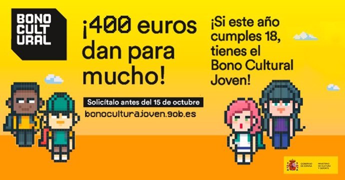 Archivo - La campaña de publicidad institucional persigue  dar a conocer el Bono Cultural Joven y también incentivar su solicitud, informar del plazo de solicitud y acercar la cultura a los jóvenes.