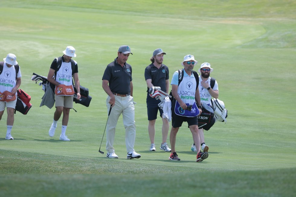 El golfista Gonzalo Fernández-Castaño participó en el nacimiento de la nueva liga profesional IGL en la RSHECC en San Sebastián de los Reyes (Madrid).