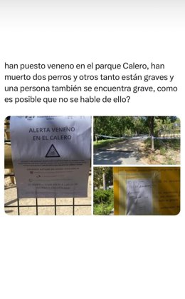 Alertan de la muerte de varios perros por veneno esparcido en el parque Calero