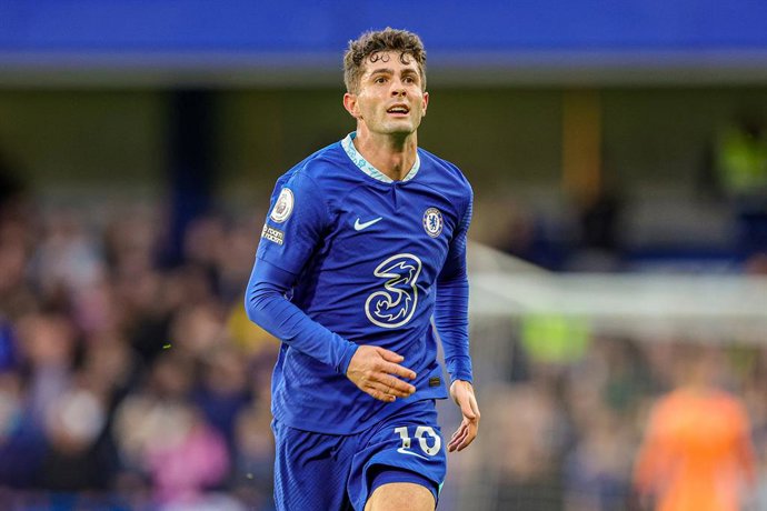 Archivo - Christian Pulisic (10) of Chelsea during the English championship Premier League football match between Chelsea and Everton on 18 March 2023 at Stamford Bridge in London, England - Photo Nigel Keene / ProSportsImages / DPPI