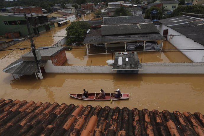 Archivo - Imagen de archivo de inundaciones en Brasil
