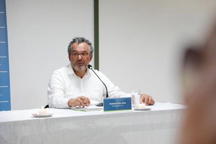 El presidente de la Jurisdicción Especial para la Paz de Colombia (JEP), el juez Roberto Vidal