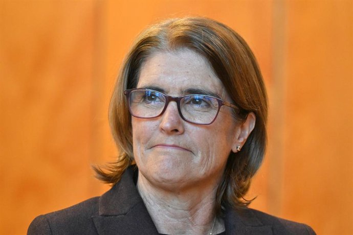 Newly appointed Reserve Bank of Australia Governor Michele Bullock at Parliament House in Canberra, Friday, July 14, 2023. (AAP Image/Mick Tsikas) NO ARCHIVING