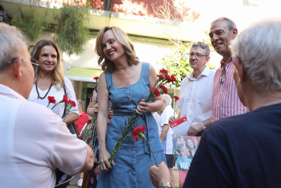 Pilar Alegría expone las propuestas socialistas en educación.