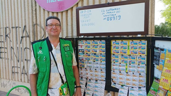 José Aguilera, vendedor de la ONCE desde 2016.