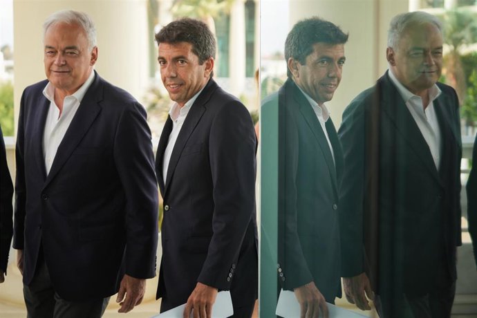 El presidente de la generalitat, Carlos Mazón, y el vicesecretario de Acción Institucional del PP, Esteban González Pons, en una imagen de archivo 