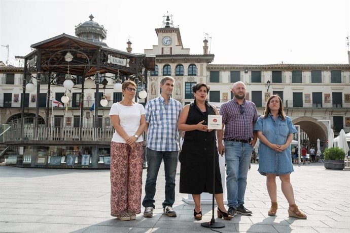 La candidata María Solana en Tudela.