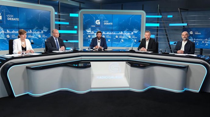 Debate electoral a 4 con motivo del 23J: Miguel Tellado (PP), José Miñones (PSOE) , Marta Lois (Sumar), Néstor Rego (BNG)