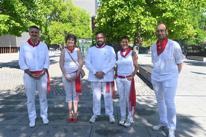 Representantes del PSN en el mensaje del día de la campaña del 14 de julio.