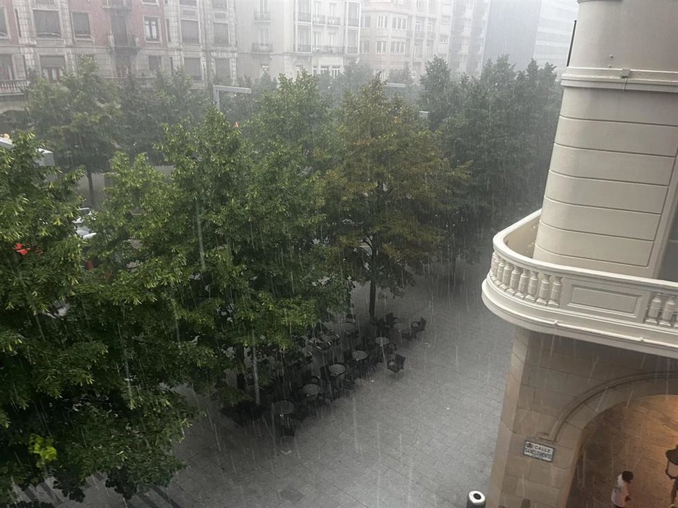 Tormenta del 6 de julio en la capital aragonesa.