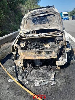 Imatge del vehicle calcinat