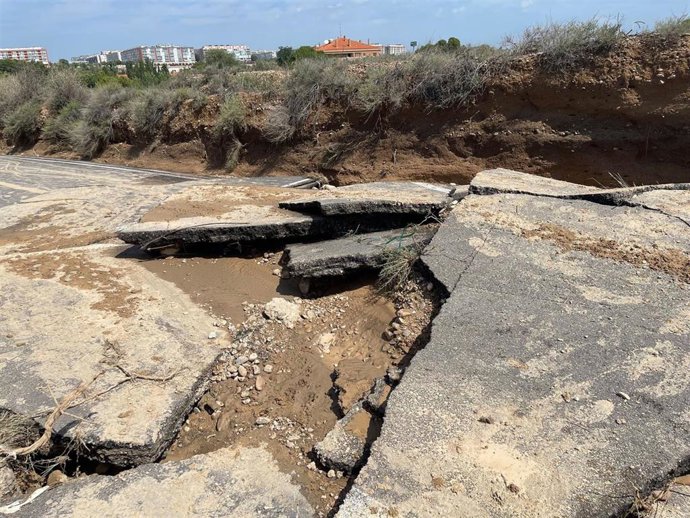 Zona afectada por la tormenta en Fuente de la Junquera.