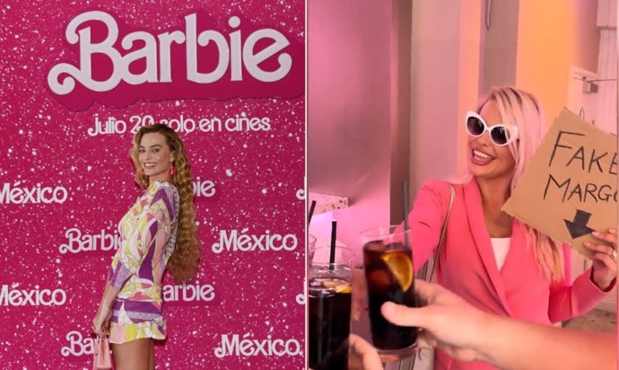 Un doble de Margot Robbie provoca el caos antes del estreno de Barbie en Londres