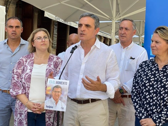 El candidato del PP Balears al Congreso, José Vicente Marí, este viernes.