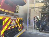 Un incendio en un restaurante de Ponzano genera gran cantidad de humo y afecta a parte del local