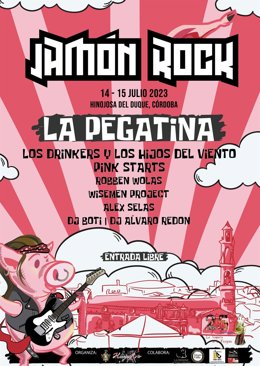 Cartel del 'Jamón Rock' de Hinojosa del Duque.