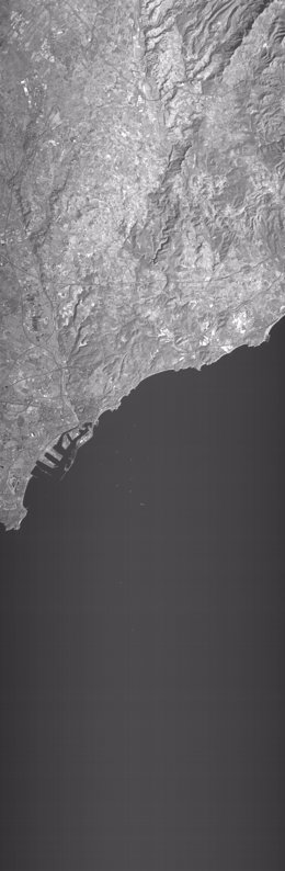 Imatge de la costa de Tarragona captada pel nanosatllit Menut