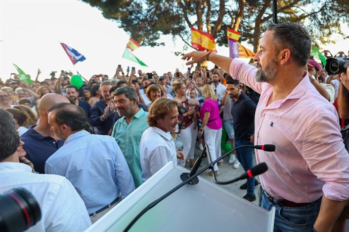 El líder de Vox i candidat a les eleccions generals del 23 de juliol, Santiago Abascal, a Palma de Mallorca