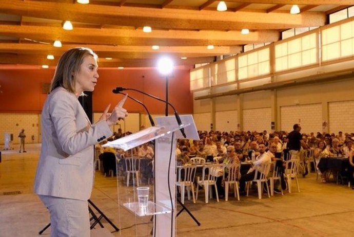 La secretaria general del PP y candidata número 1 al Congreso de los Diputados por La Rioja, Cuca Gamarra.