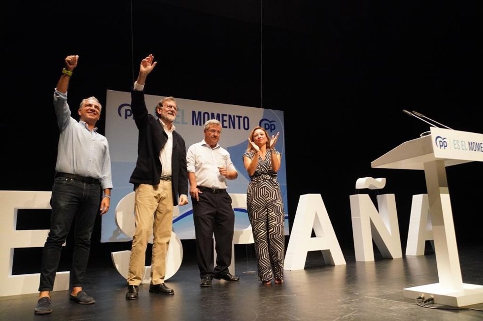 Rajoy en un acto por las elecciones generales del 23J en Estepona (Málaga).