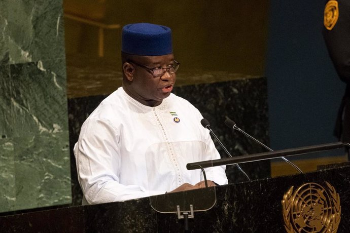 Archivo - El presidente de Sierra Leona, Julius Maada Bio.