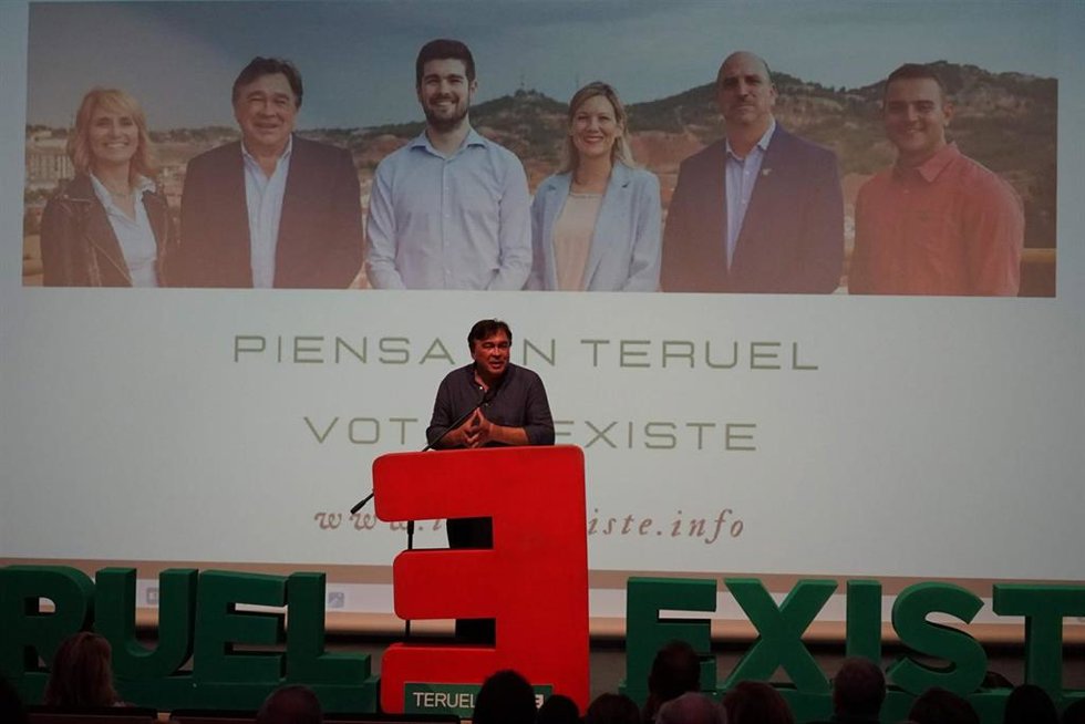 Acto de campaña de Teruel Existe.