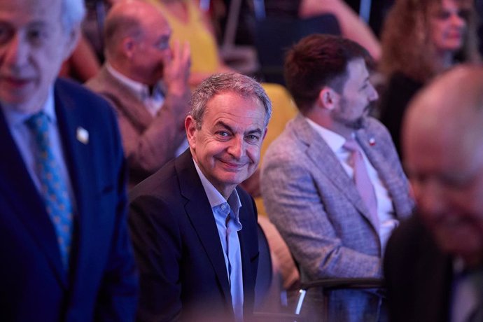 El expresidente del Gobierno José Luis Rodríguez Zapatero, durante el acto Chile: memoria y futuro a 50 años del golpe de Estado, en Casa de América, a 15 de julio de 2023, en Madrid (España). Organizado por la  Embajada de Chile en España, este acto 